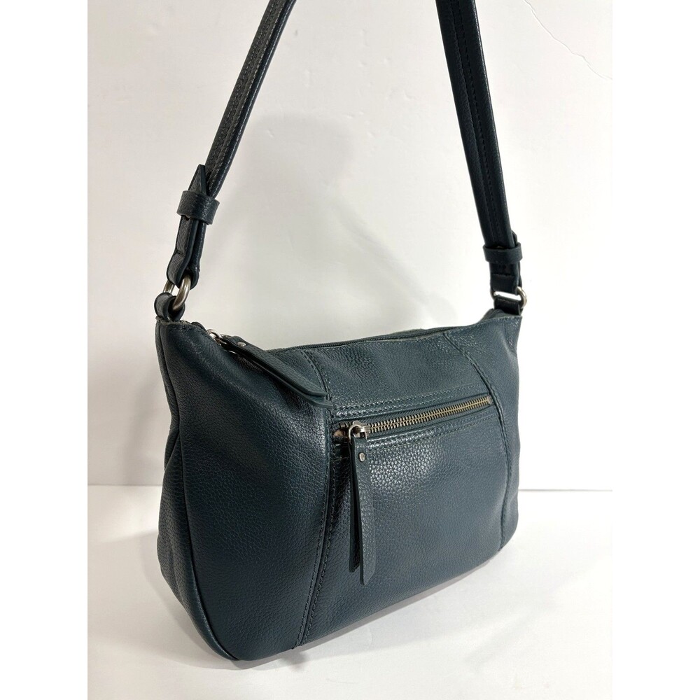 The Sak Women's Hobo Shoulder Bag Dark Teal Green Pebbled Leather Zip Closure - Picture 6 of 13